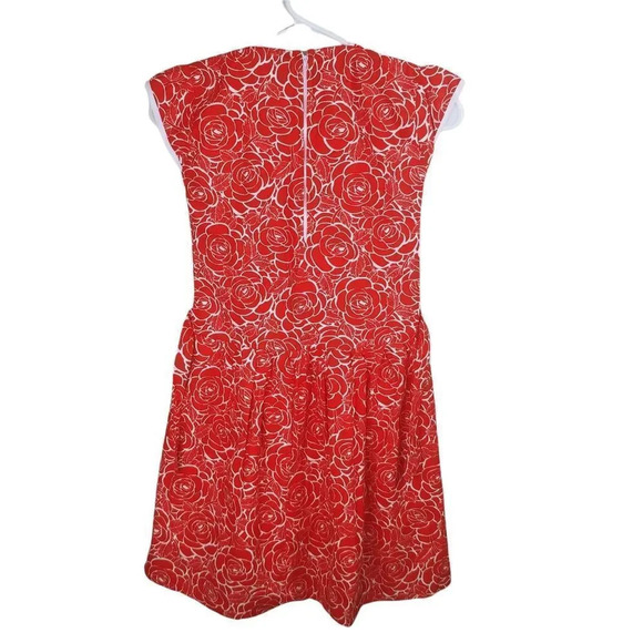 Aakash Dress Floral Red White XS - Picture 6 of 8